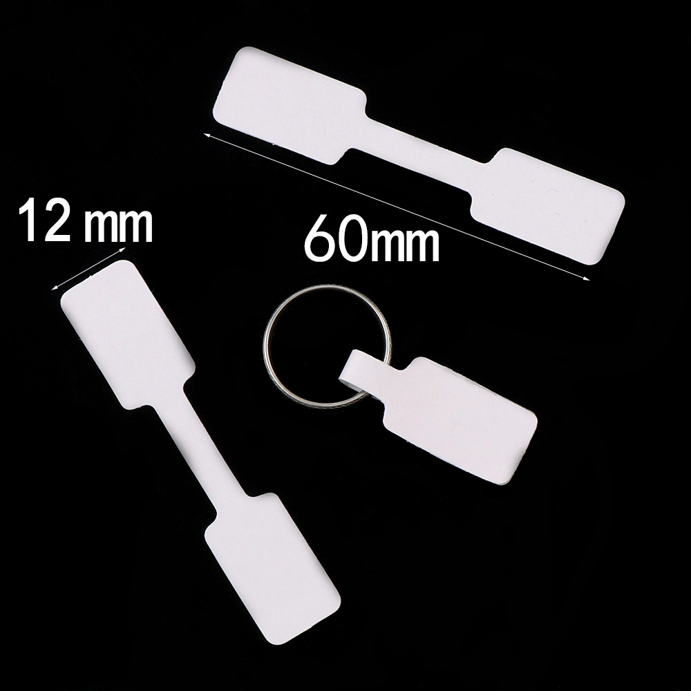 100 PCS White Price Sticker Tags Jewelry Round Or Square Dumbbell Labels New