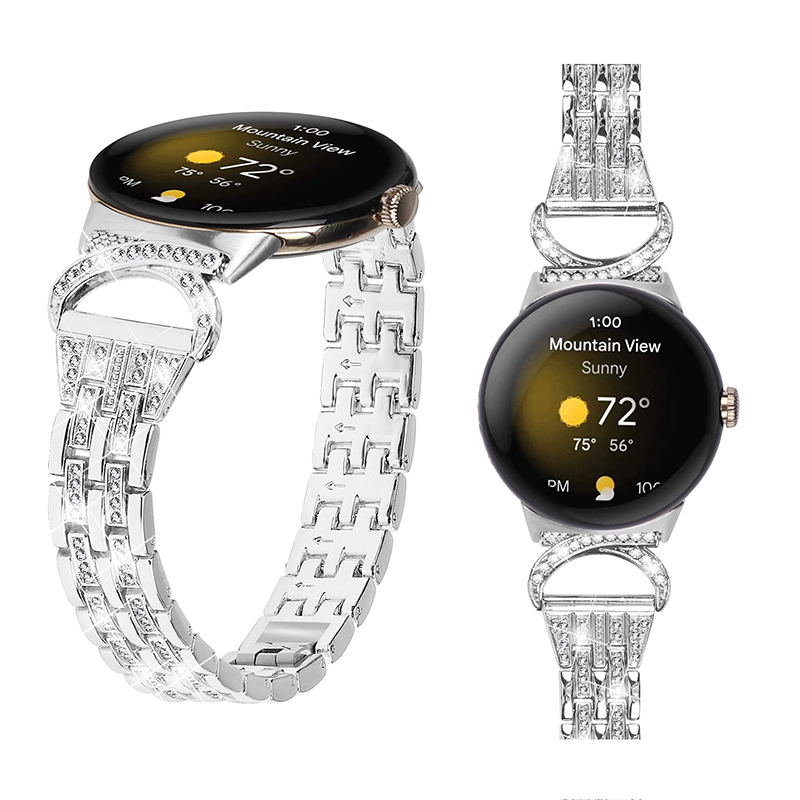 For Google Pixel Watch 1 2 Stainless Steel Band Women