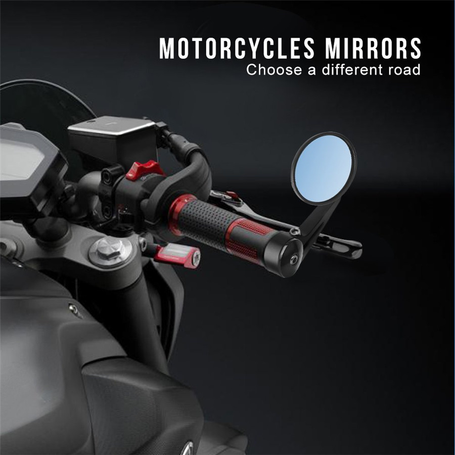 Hotiko M10 Motorrad Rückspiegel Set - Universal Mit 22mm Lenkerhalterung Für Fast Alle Bikes