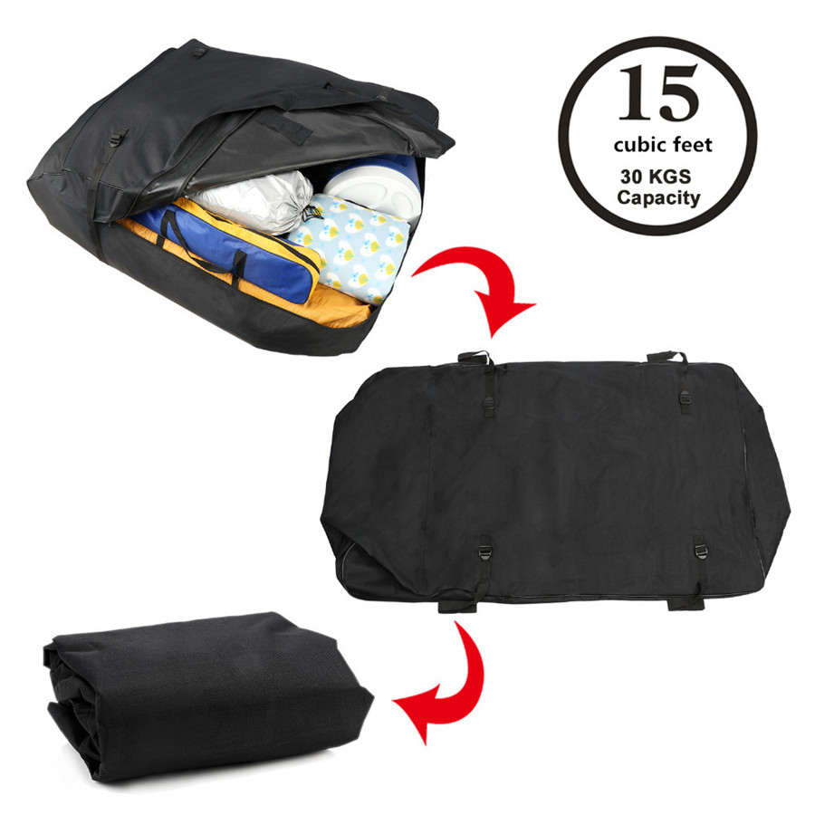 Waterproof Rooftop Bag Travel Luggage Storage 15 cu ft for Car SUV Mini ...
