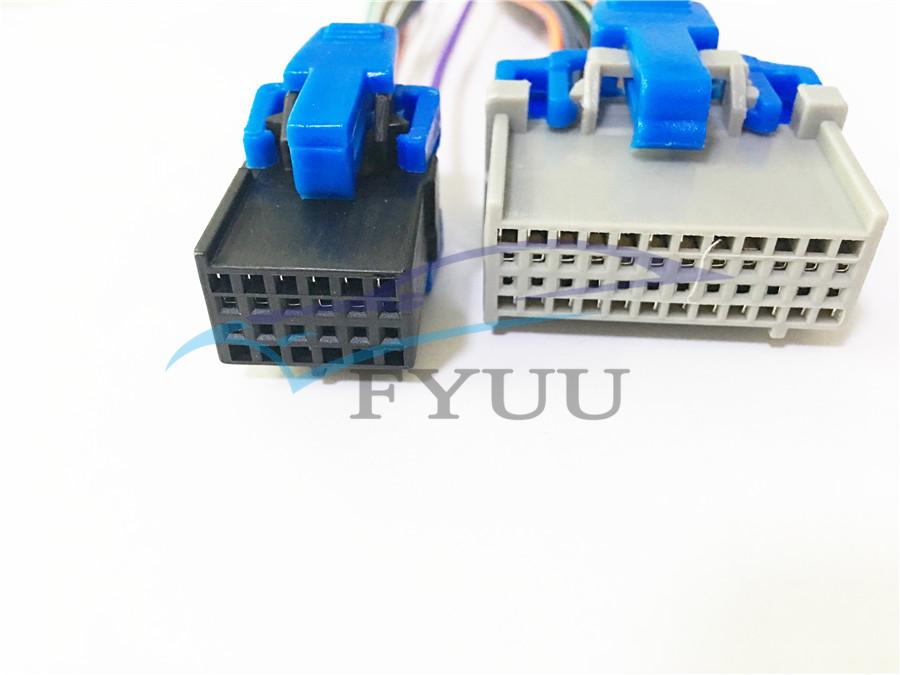 2 Pcs Car SUV Wire Harness Radio Side 24 Pin/12 Pin Plug For 71-2003-1