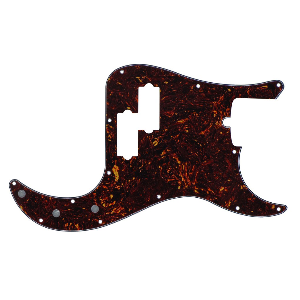 Fender Precision Bass Pickguard 13Holes Dark Brown Tortoise Shell 4Ply
