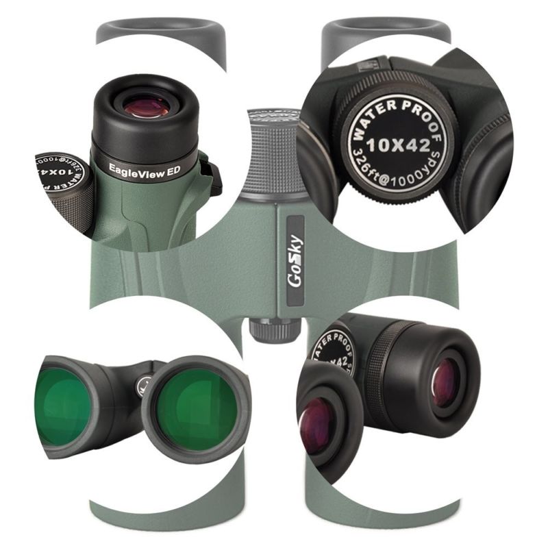 Gosky EagleView 10x42 Professional ED Glass Binoculars With Phone