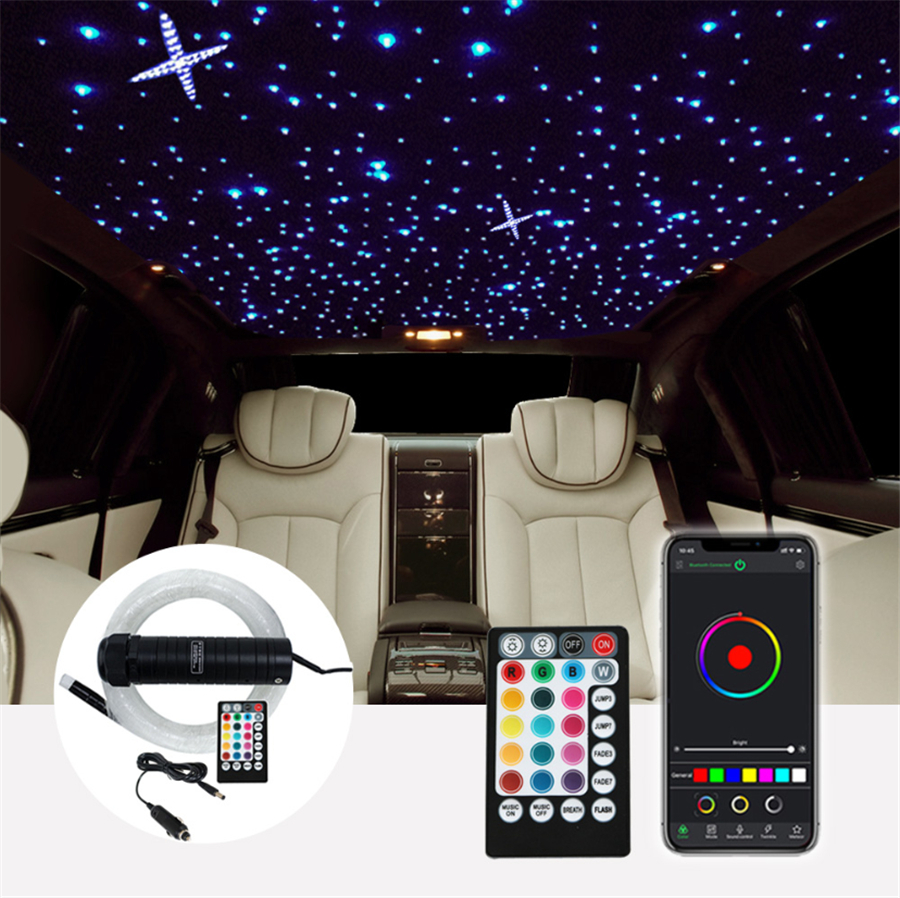 12V LED Auto Decke Sternenhimmel Glasfaserlicht Dekoration Lampe Bluetooth  APP