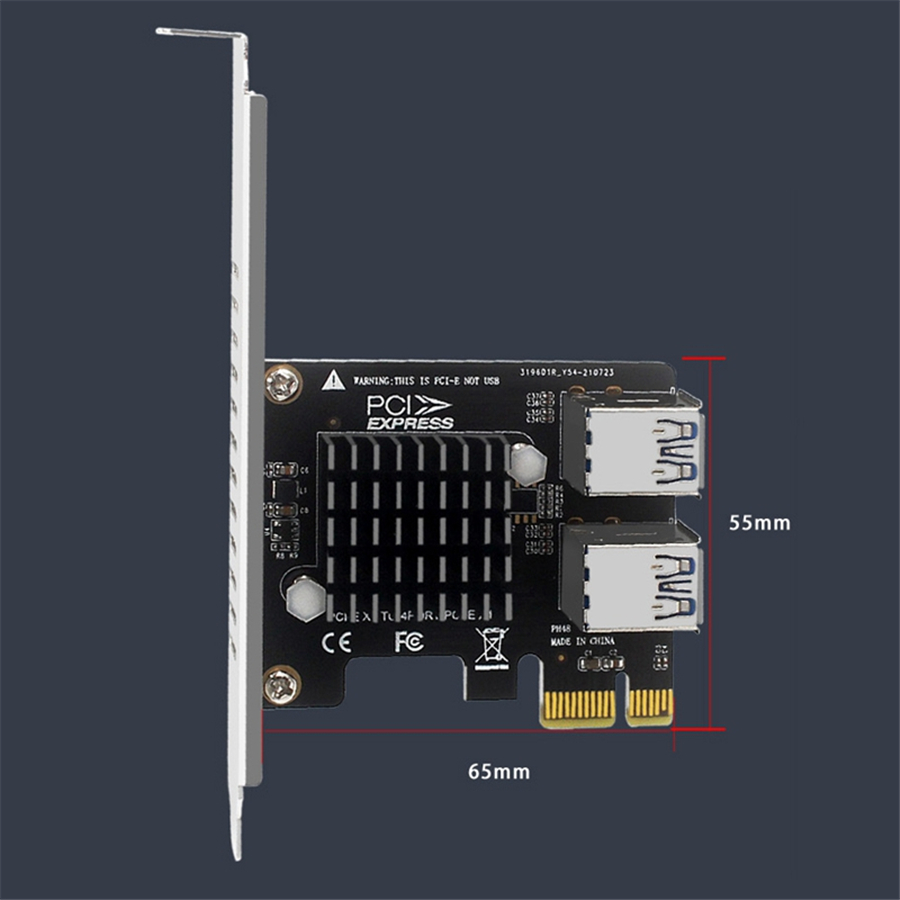 PCI-E Expansion Card Desktop PCIE 1X To 4-Port PCIE ASM1184E For