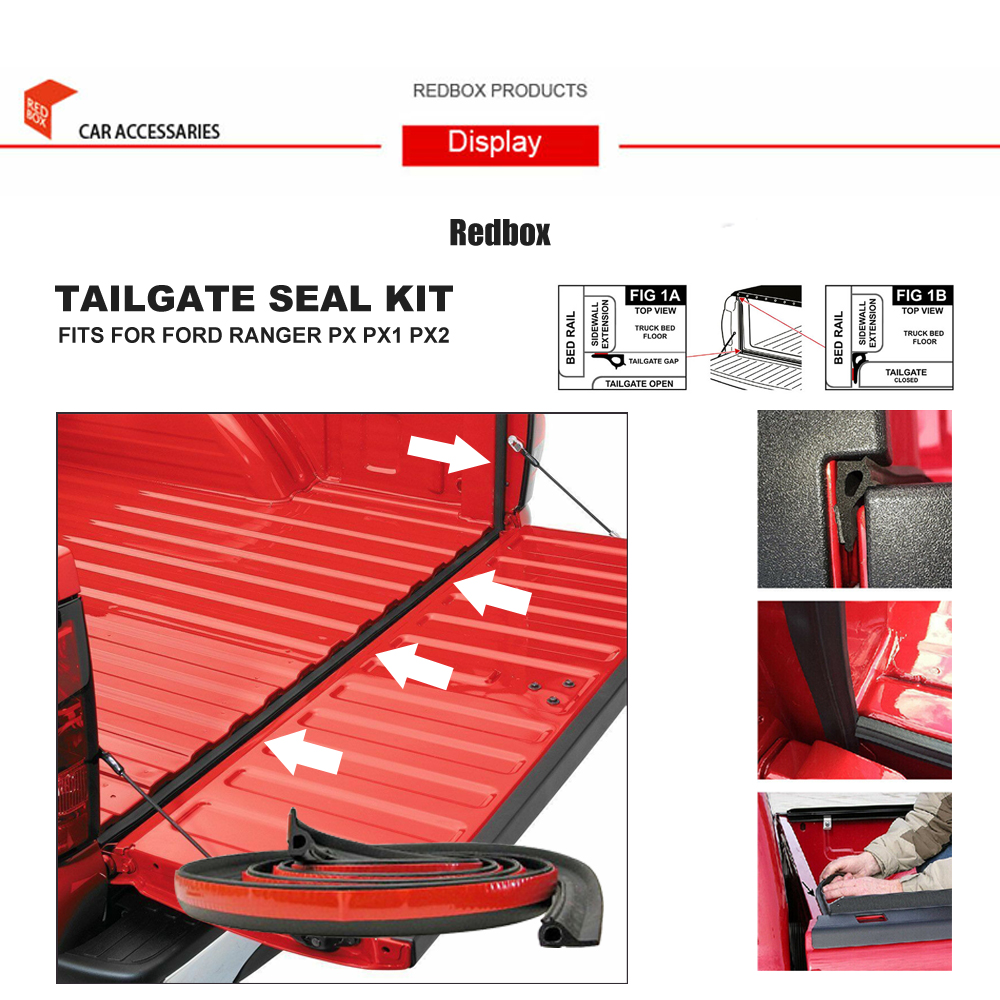 Tailgate Seal Kit for Ford Ranger PX1 PX2 UTE Tail Gate Dust Seal Tub