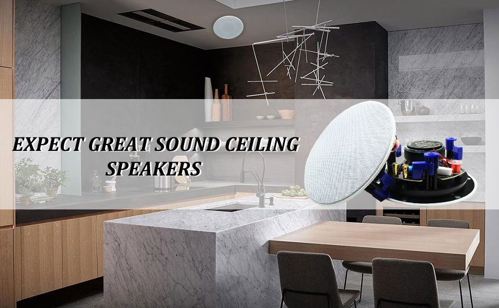 3 Pair Of 160 Watts Flush Mount Ceiling Wall Speakers For Home