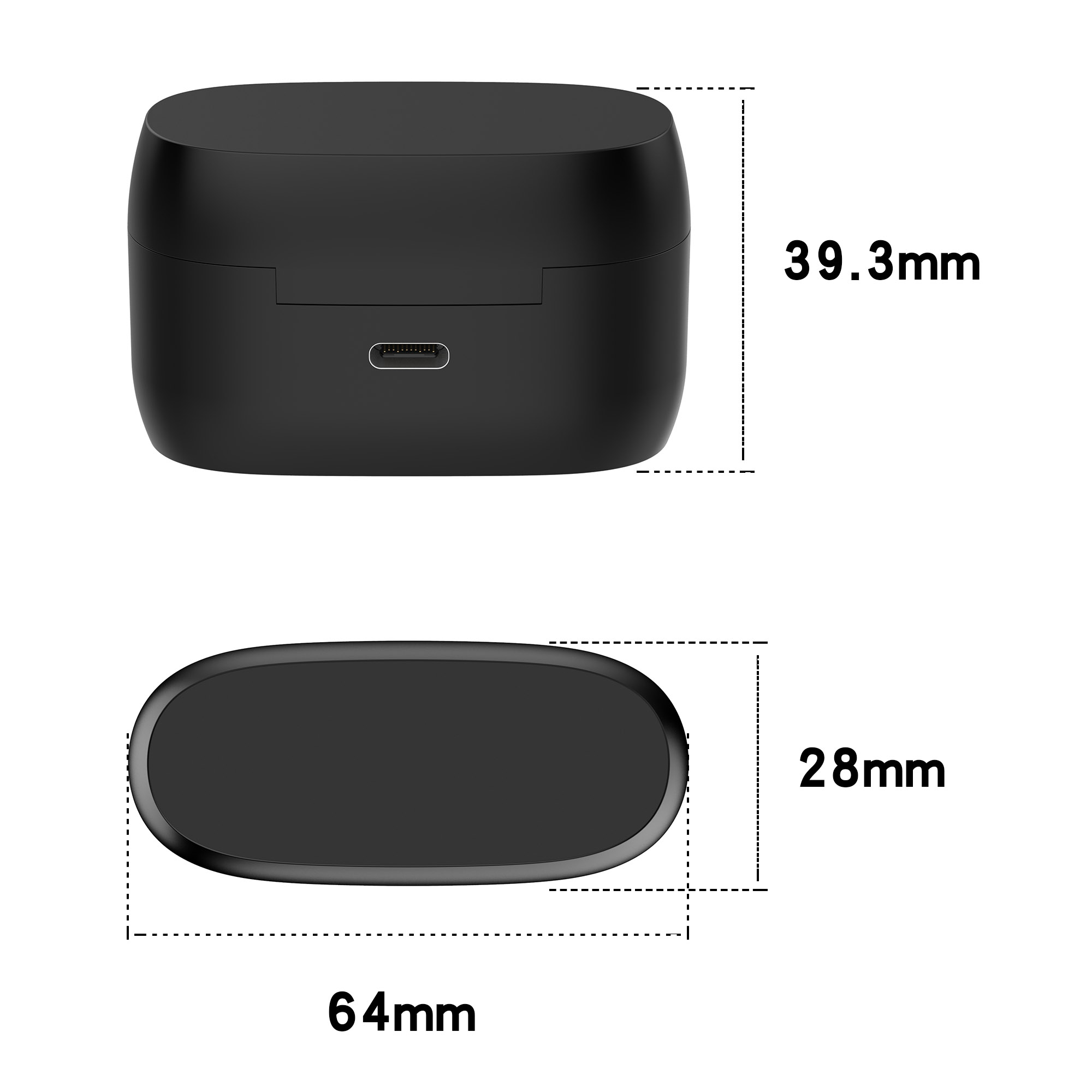 Ladetasche für Jabra Elite4 Active Wireless-Kopfhörer (ohne