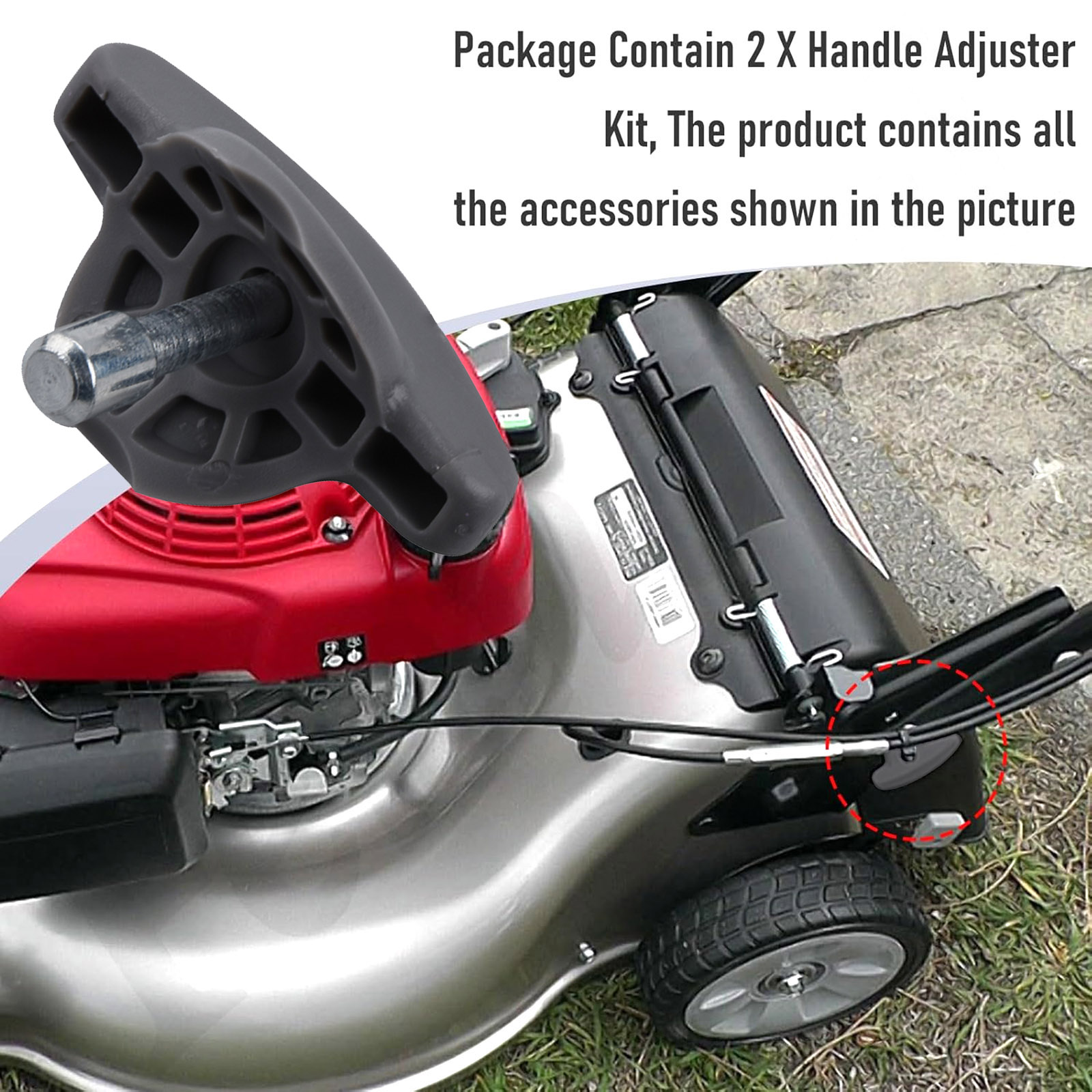 100% New Lawn Mower Handle Adjuster Kit Set For Honda HRR216K6