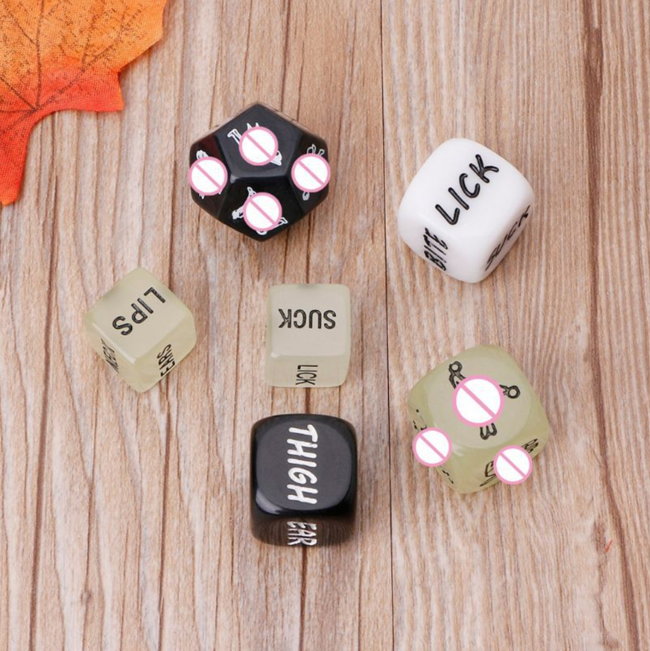 6PC Sex Dice Adult Love Games Kama Sutra Couples Gift Glow in the