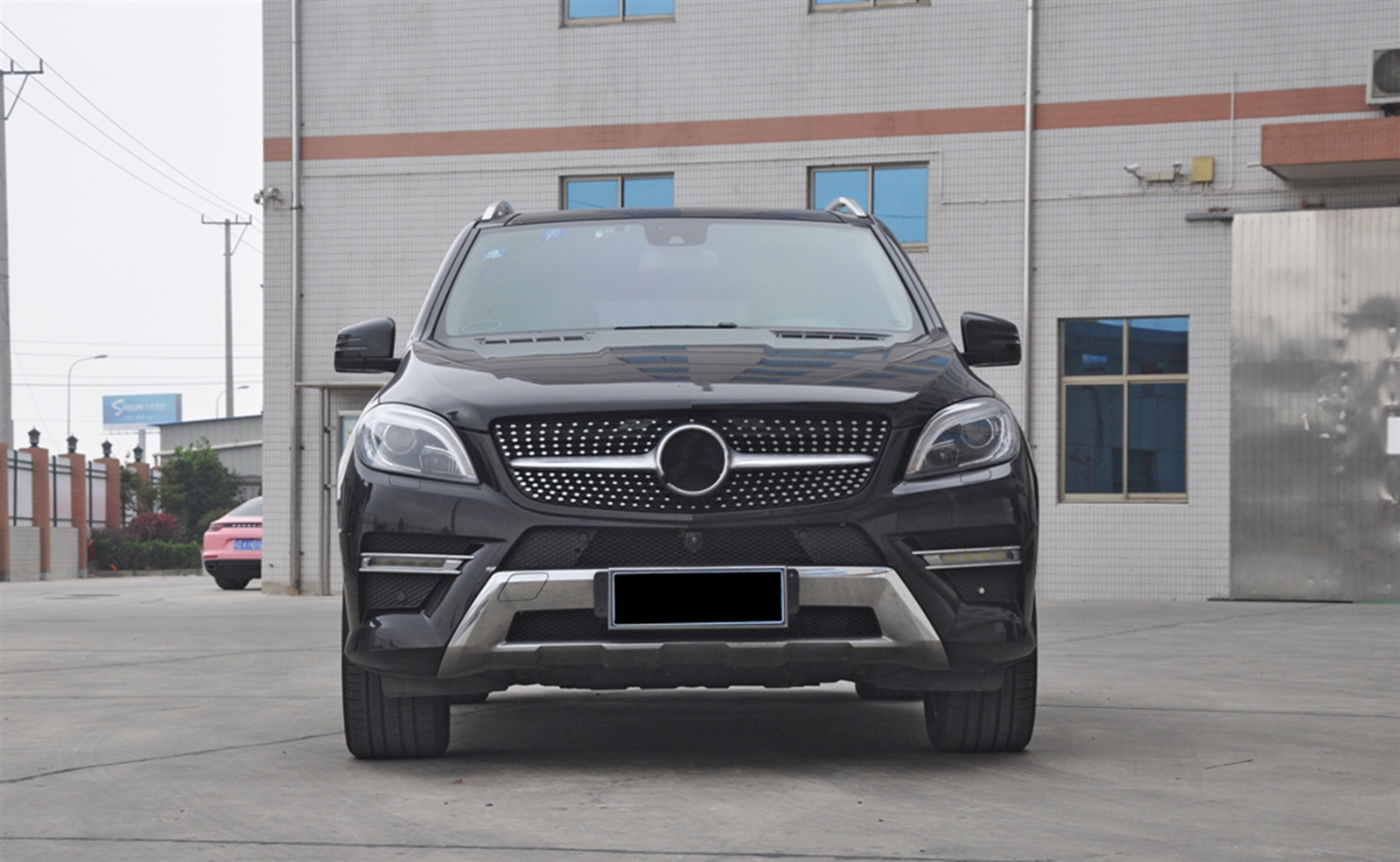 GT/Panamericana Style Grille With Star For Mercedes W166 ML-Class 2012-2015 – Black Mesh, ABS
