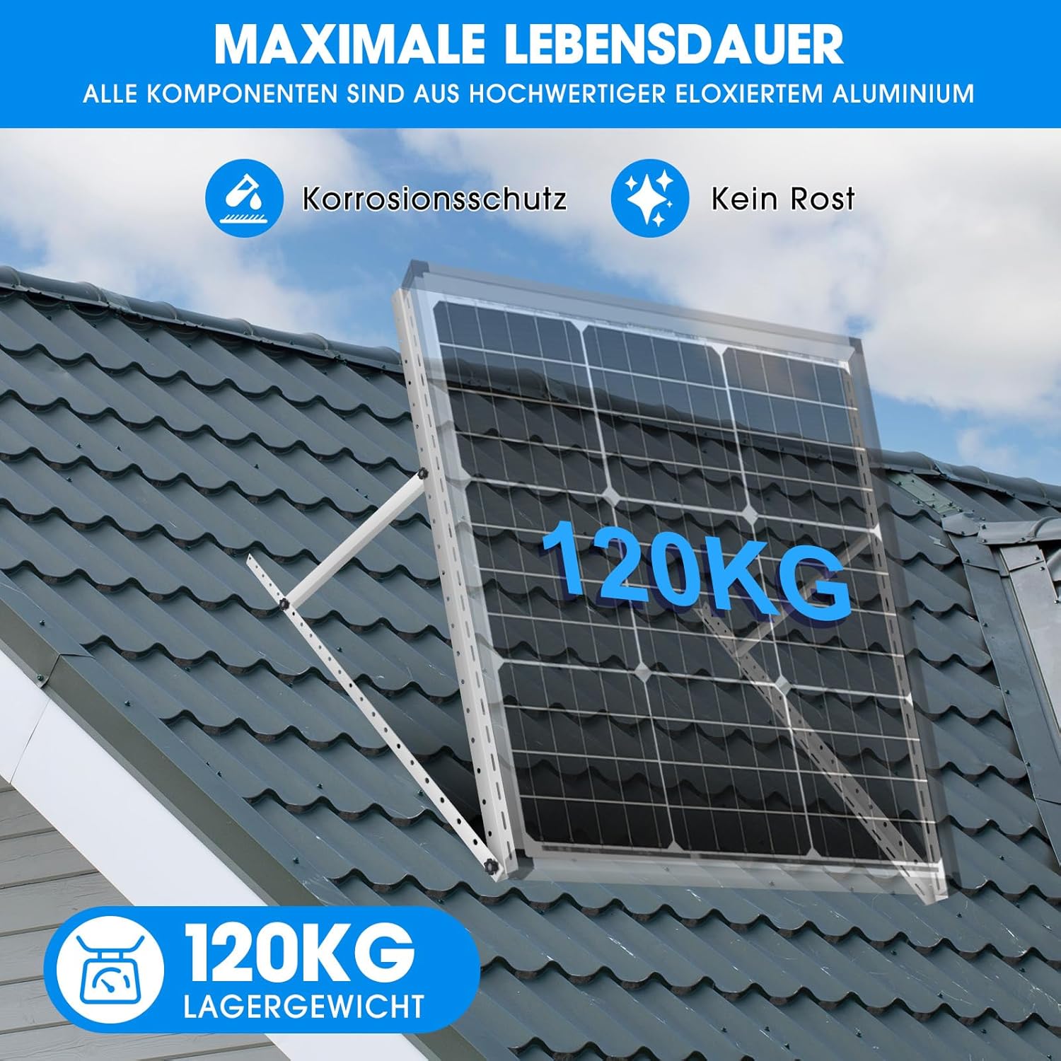 Produktbild von ZIOYA 8er Set Solarmodul Halterung 30mm – Verstellbar Für Wohnmobil, Dach, Alulegung