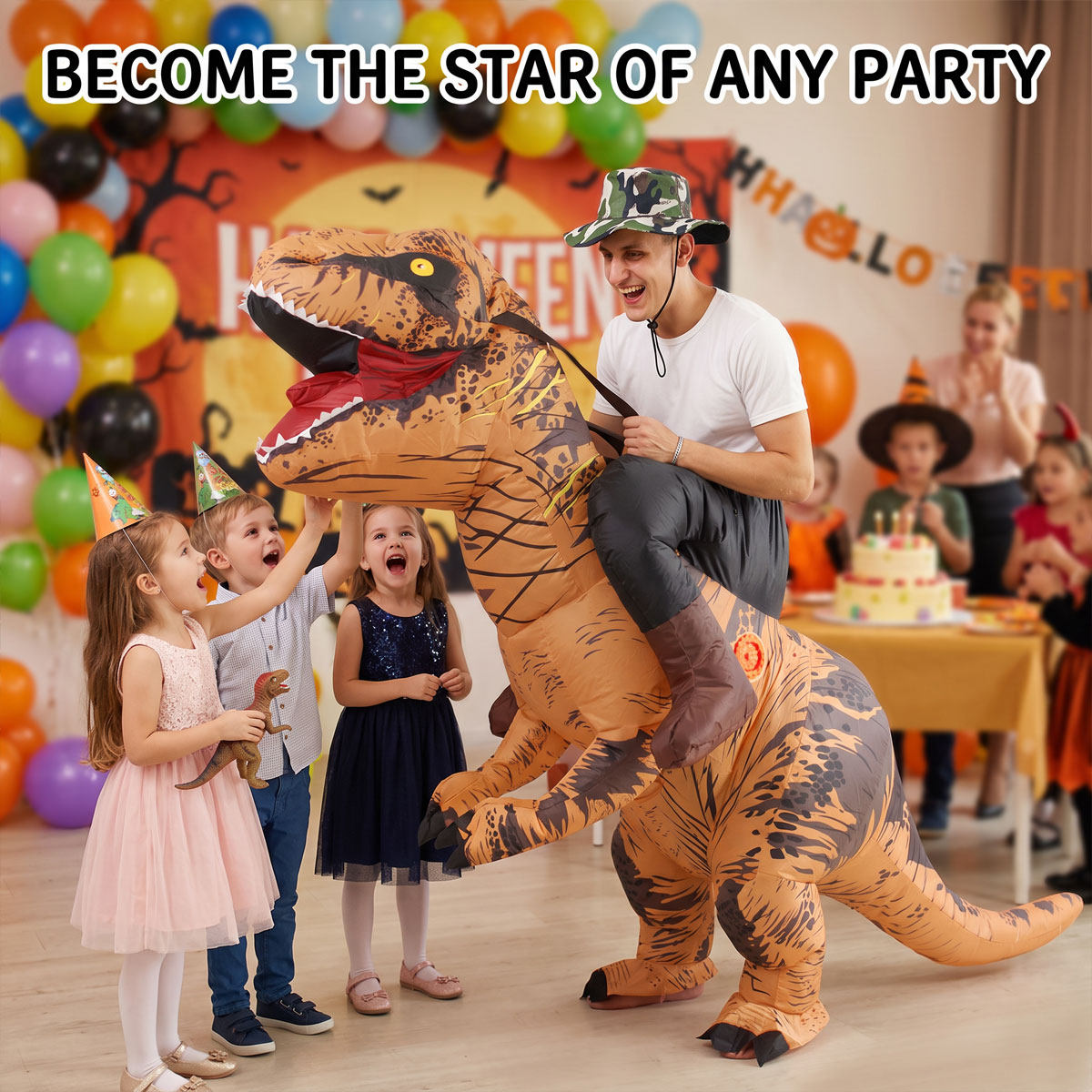 T-Rex inflatable costume product view 6