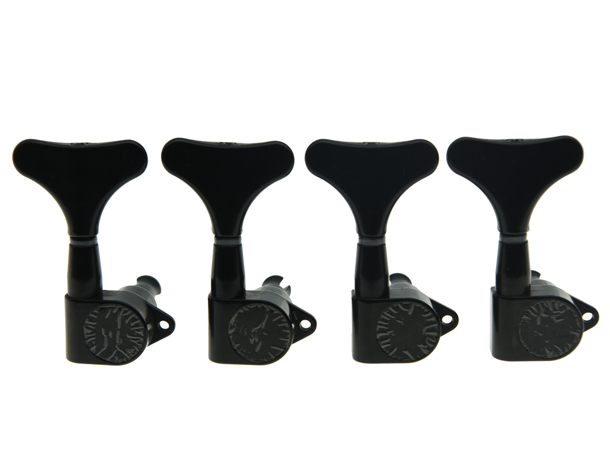 Black Right Handed Sealed Bass Tuners Tuning Pegs 4 String Bass Machine