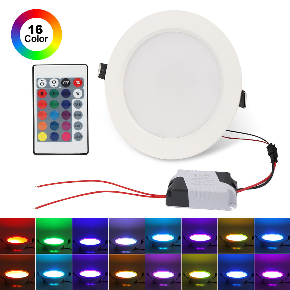 10w Multi Color Led Ceiling Light Rgb Panel Light Recessed