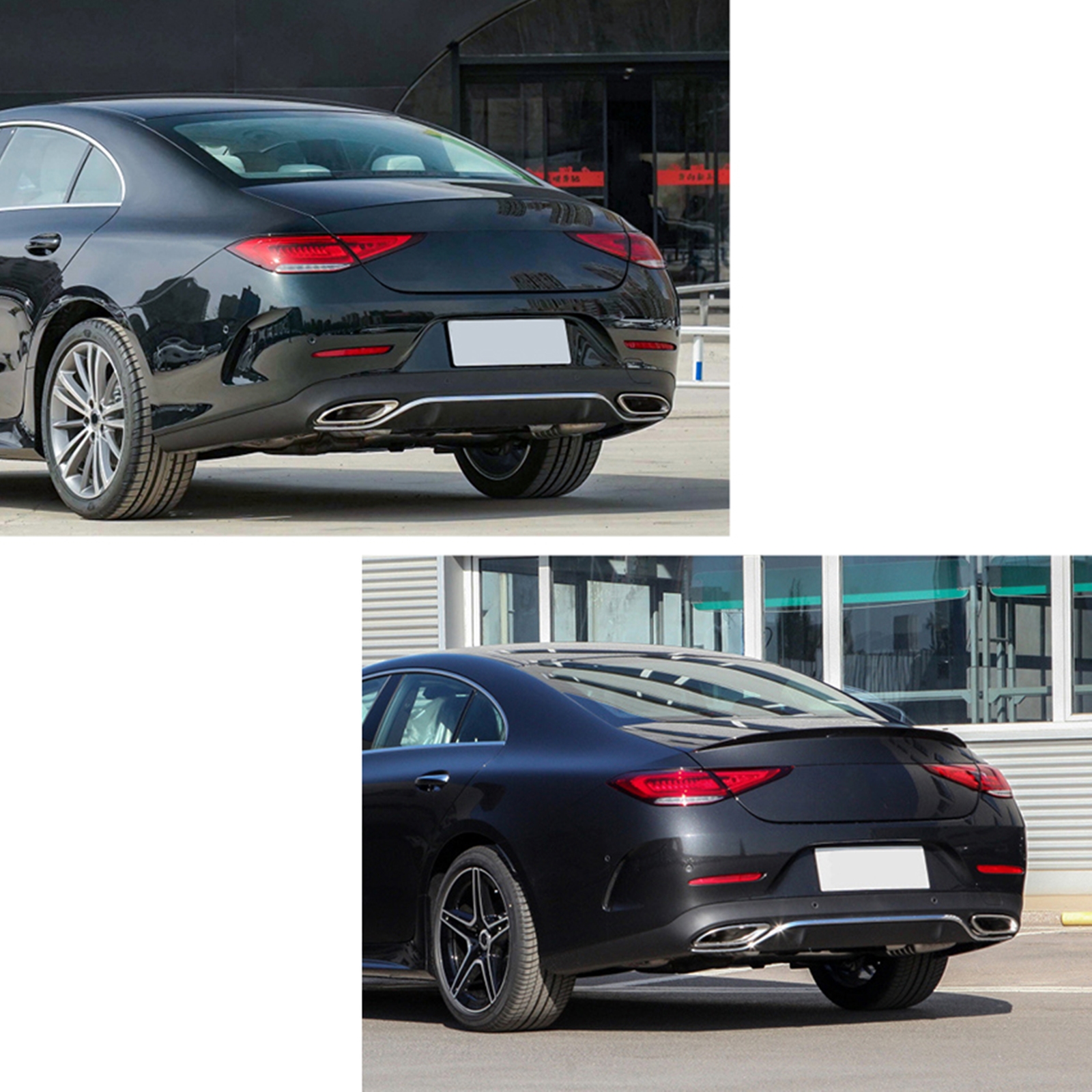Séparateur Pare-Chocs Avant Spoiler Canard Mercedes Benz CLS C257 AMG Line 300 300d 350d 400 2018-2022 - Glossy Black