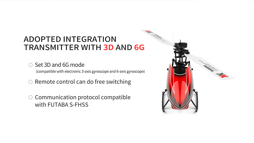 Wltoys XK K110S 6CH 3D 6G System Single Paddle Brushless RC