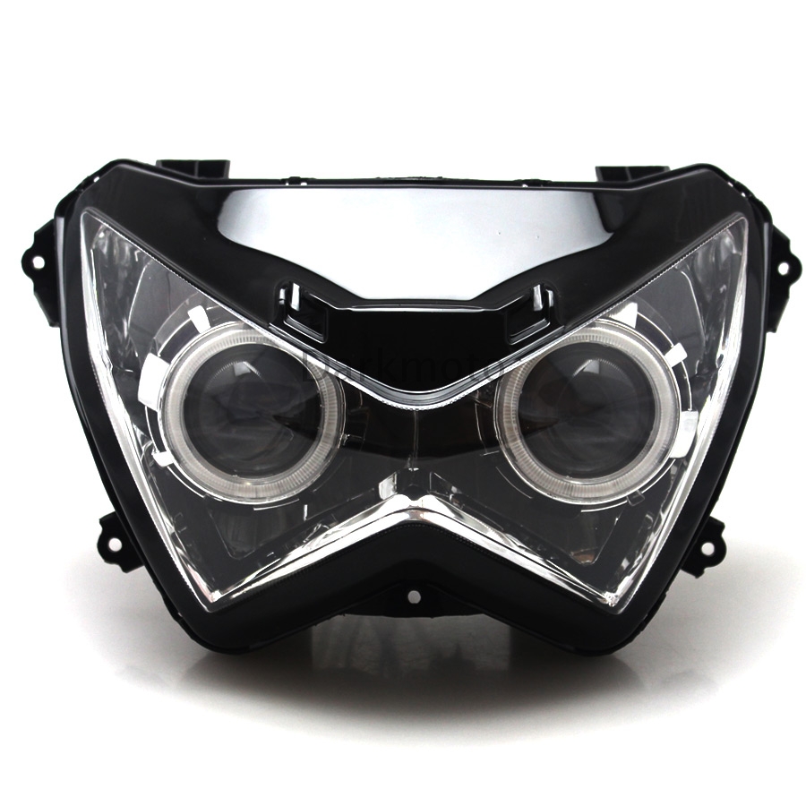 Headlight Assembled HID Light Projector Red Angel Eyes For