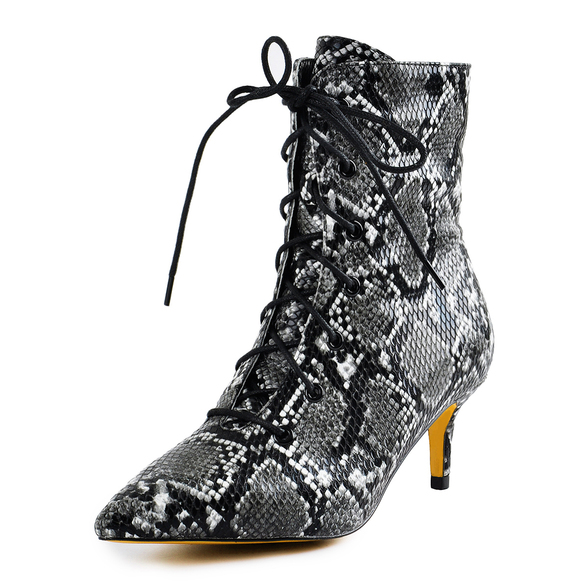 low heel booties with laces
