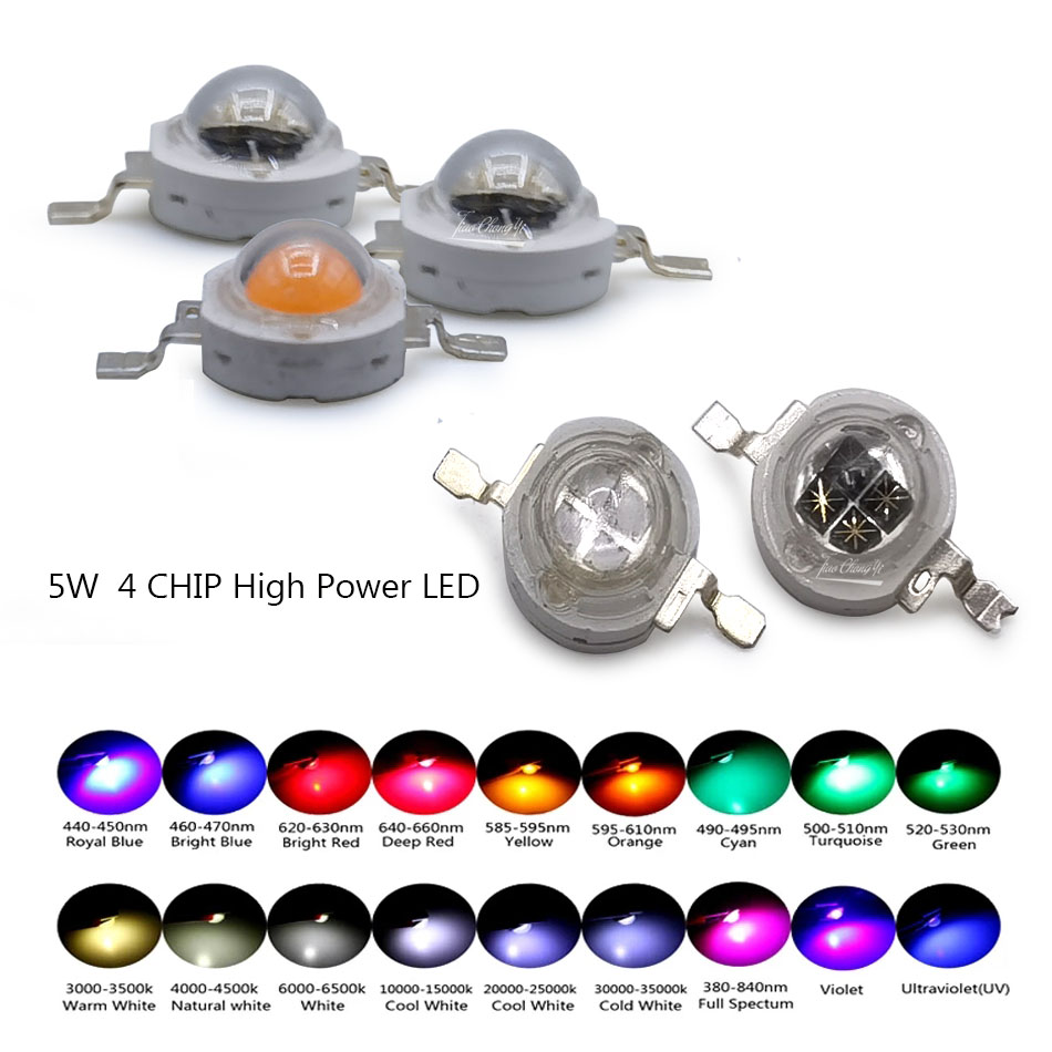 Led Chip Light Set Led Light Bulbs Bright White Led Chip High Power 10 Pcs 1W 3W 5W Lamp ...