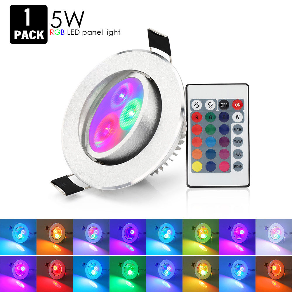 8 20x 5W LED RGB Einbaustrahler Farbwechsel Spot Leuchte Mit Fernbe Nung Lampe