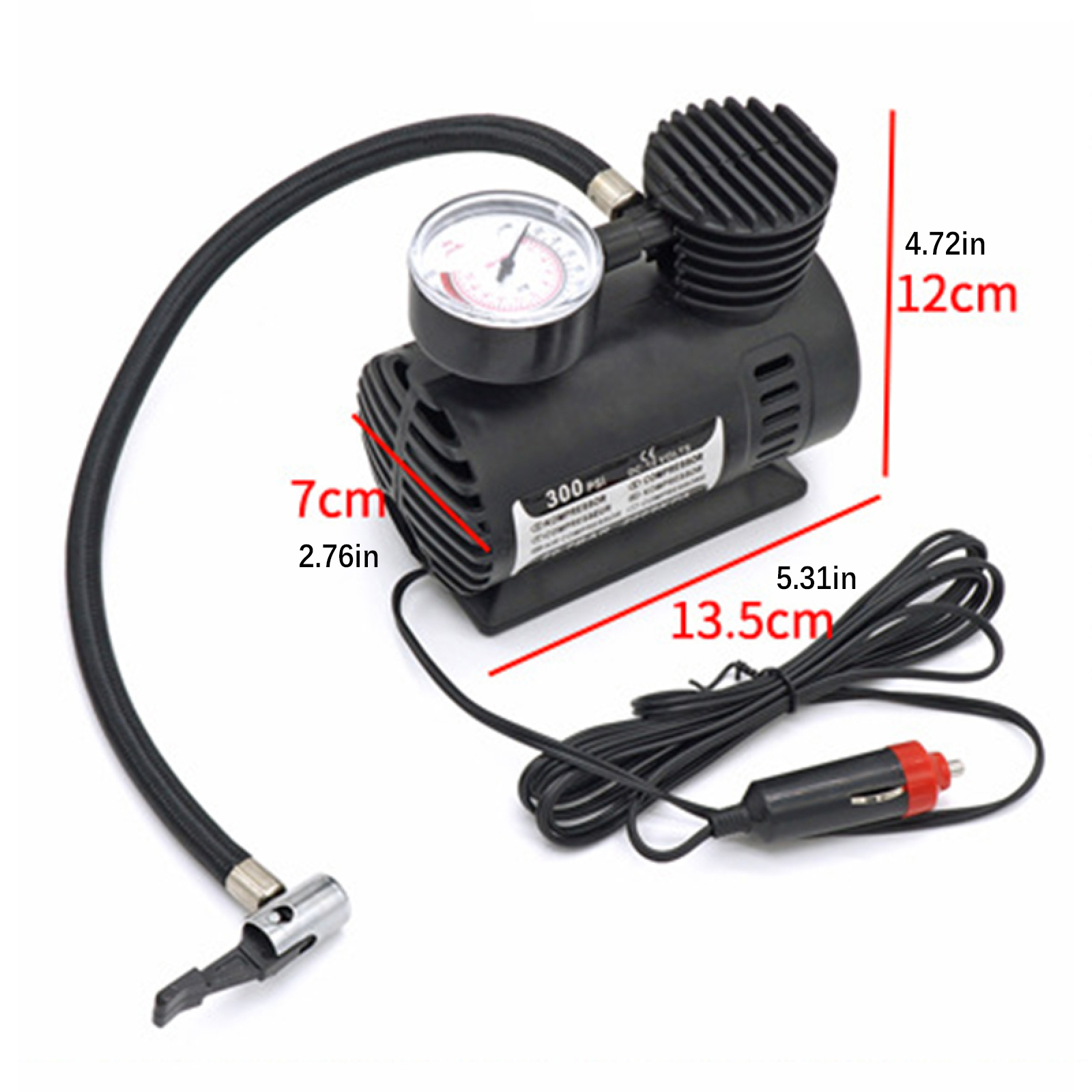 cigarette lighter plug in air compressor 12 VOLT CAR SOCKET POWERED MINI TIRE INFLATOR : Automotive even backyard pools and toys cigarette lighter tire air compressor