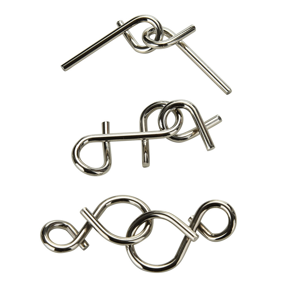 8 IN 1 Metal Craft Chinese Ring Puzzle IQ Brain Teaser Kid