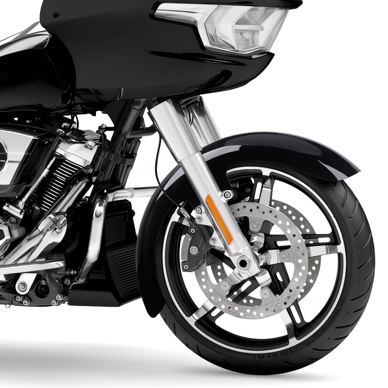 Vivid Black Front Fender For Harley Touring Street Road Glide FLHX