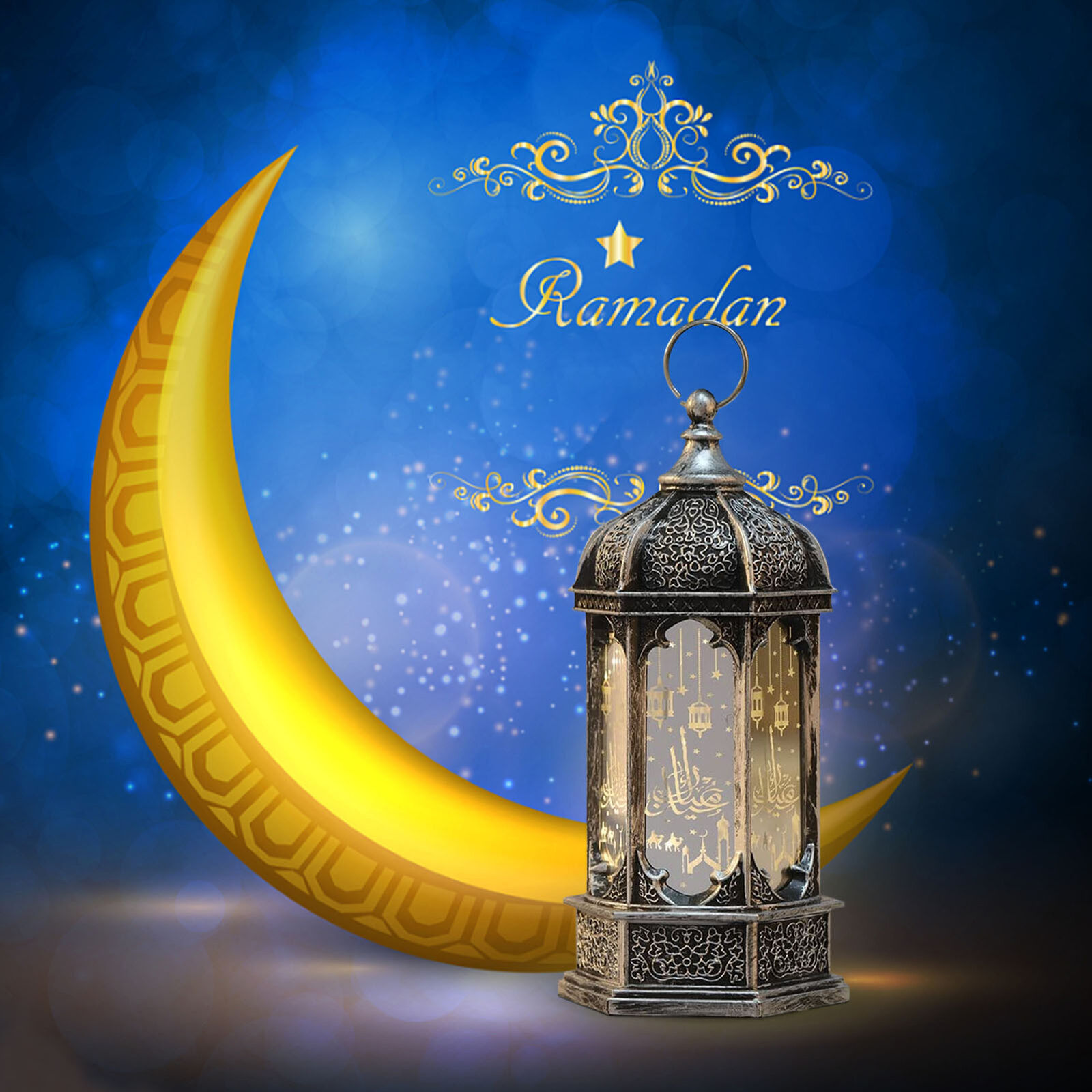 Guirxiété lumineuse LED pour Ramadan, lune, étoile, lumières de mosquée,  lanterne Eid Mubarak, décor rigourmusulman, fournitures