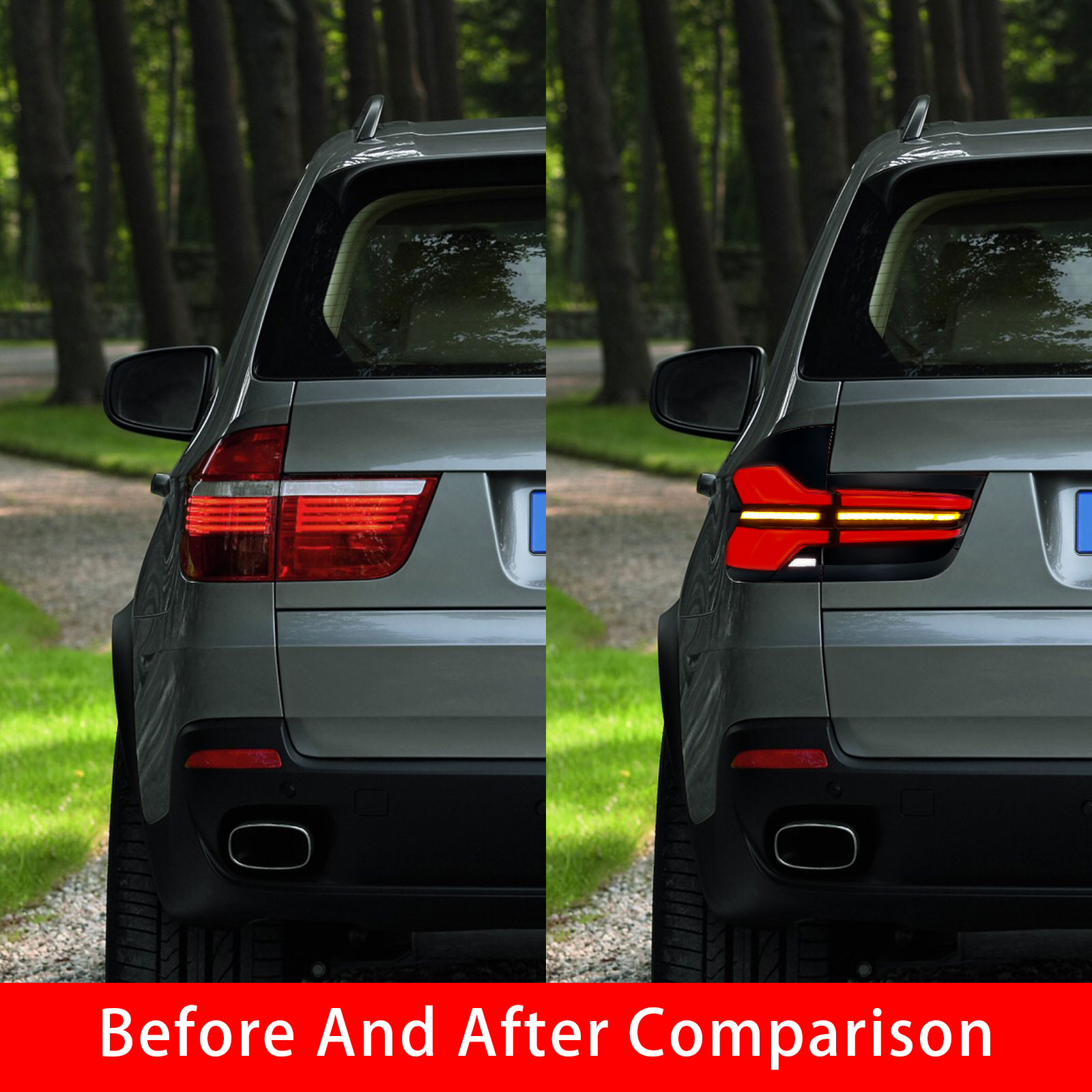 LED Tail Lights Rear Turn Signal Lamps For 2007-2013 BMW X5 E70 LH