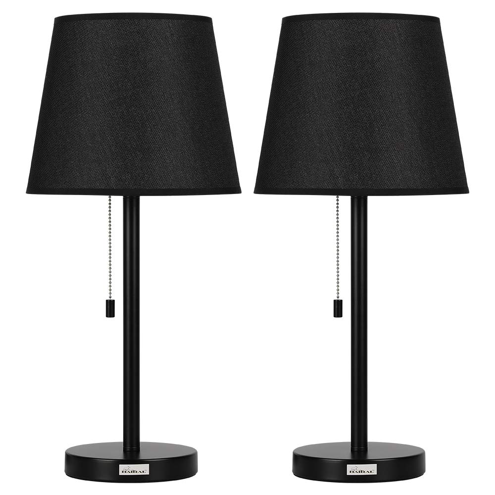 Modern Nightstand Lamps Set Of 2 Desk Lamps With Pull Chain Bedside Table Lamps Ebay