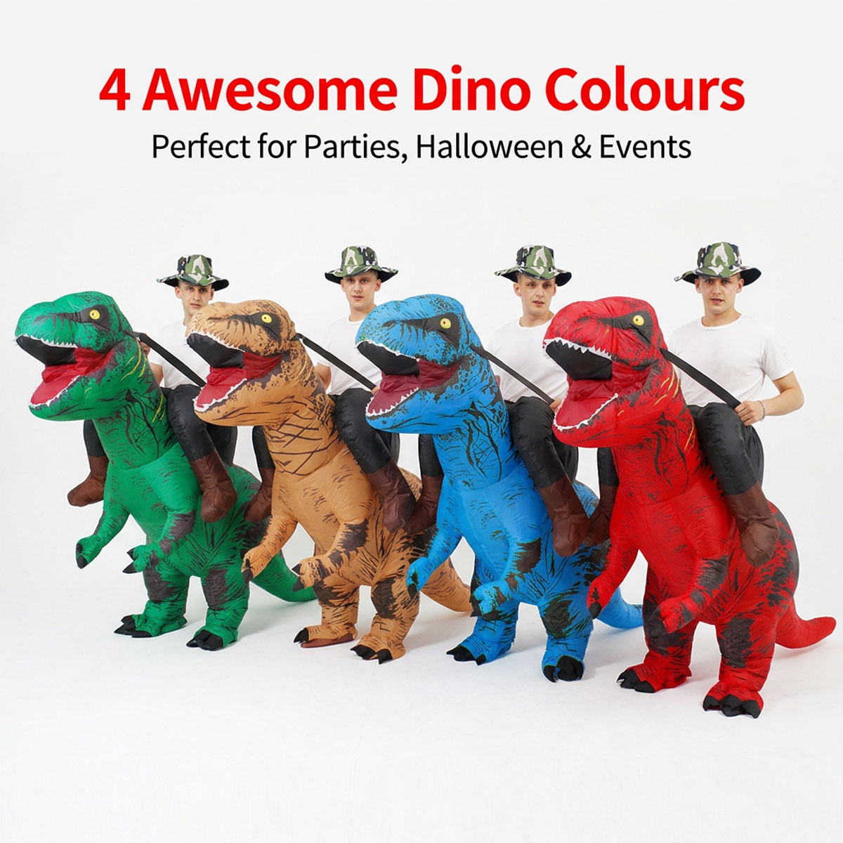 T-Rex inflatable costume product view 2