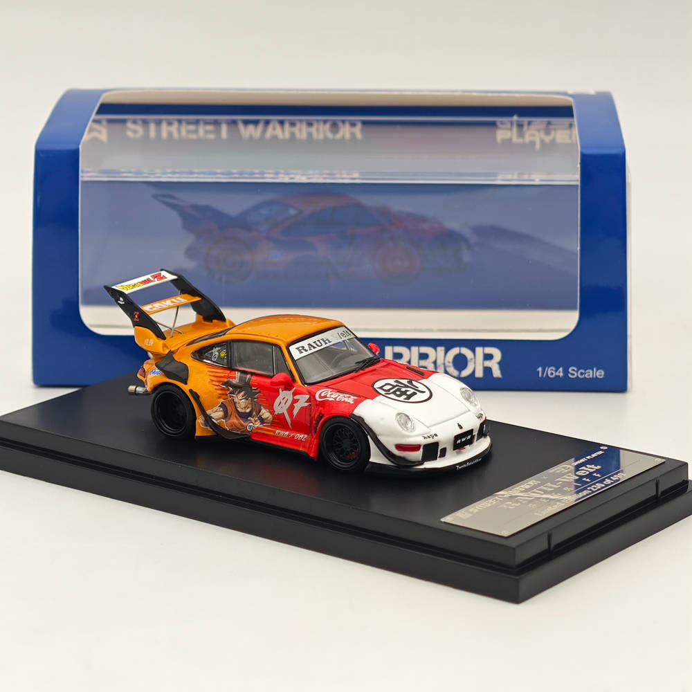 SW 1:64 Dragon Ball RWB 993 911 Racing Sports Red Model