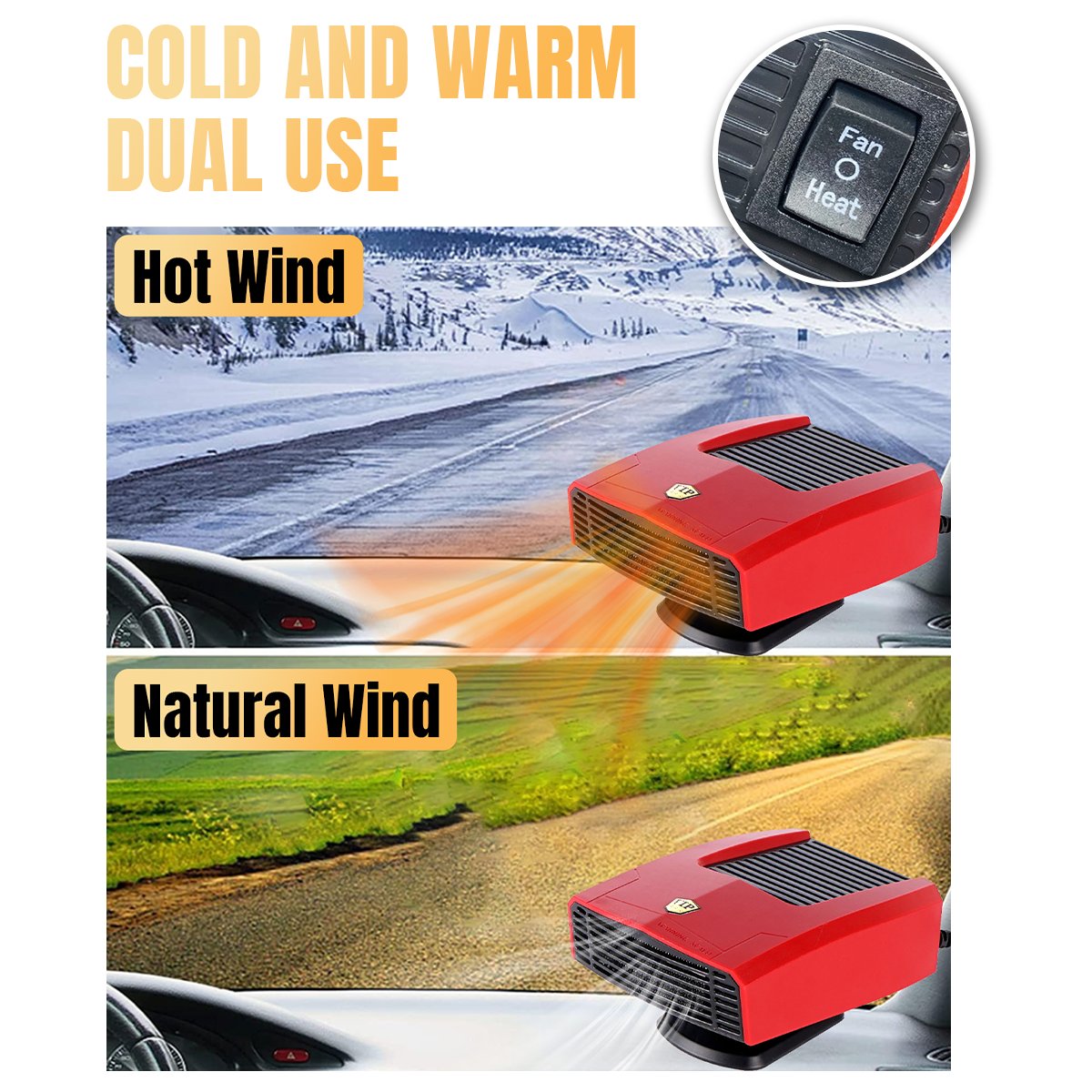for Makita Battery Electric Car Heater Heating Fan Defogger Defroster  Demister