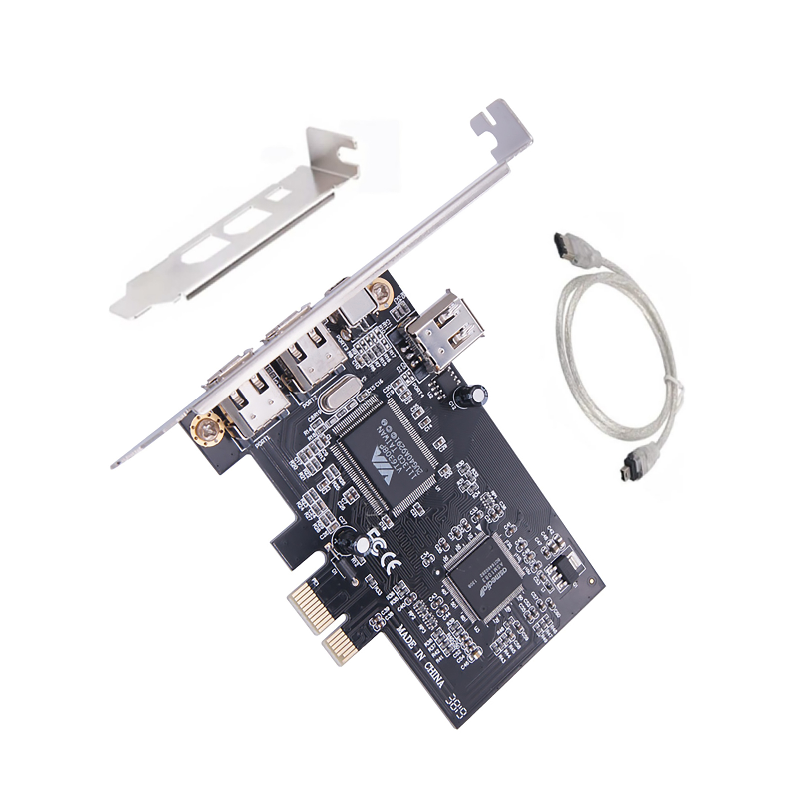 PCIE FireWire Card, PCI Ex1 to External IEEE 1394 Adapter