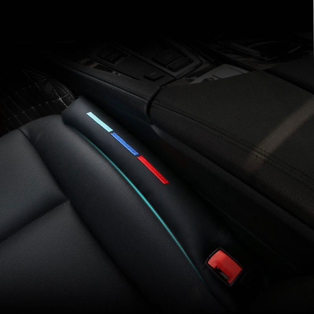 2pc Sports Styling Car Seat Gap Filler PU Leather Accessory Spacer ...