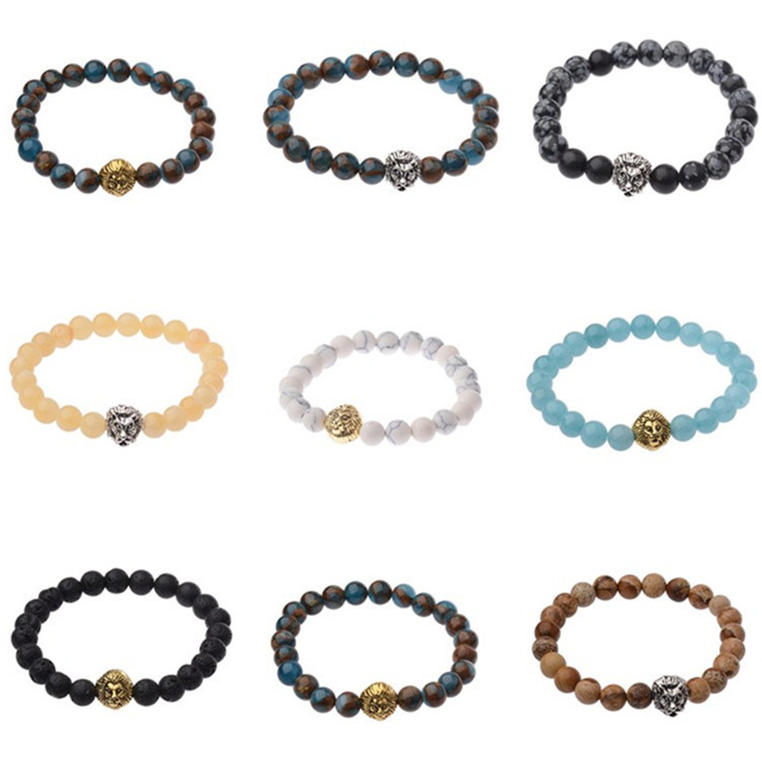 2Pcs//Pack Men Matte Black Onyx Agate Beads Yoga Women Buddha Bracelet 7.5/"