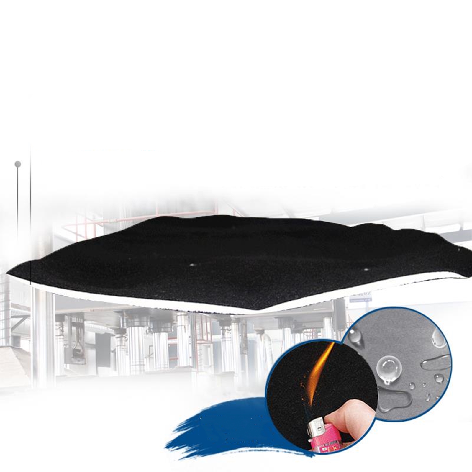 【U LAN】Ruel unbalanced hood padding Hood-Insulation Pad Liner Heat Shield Black For Land Rover