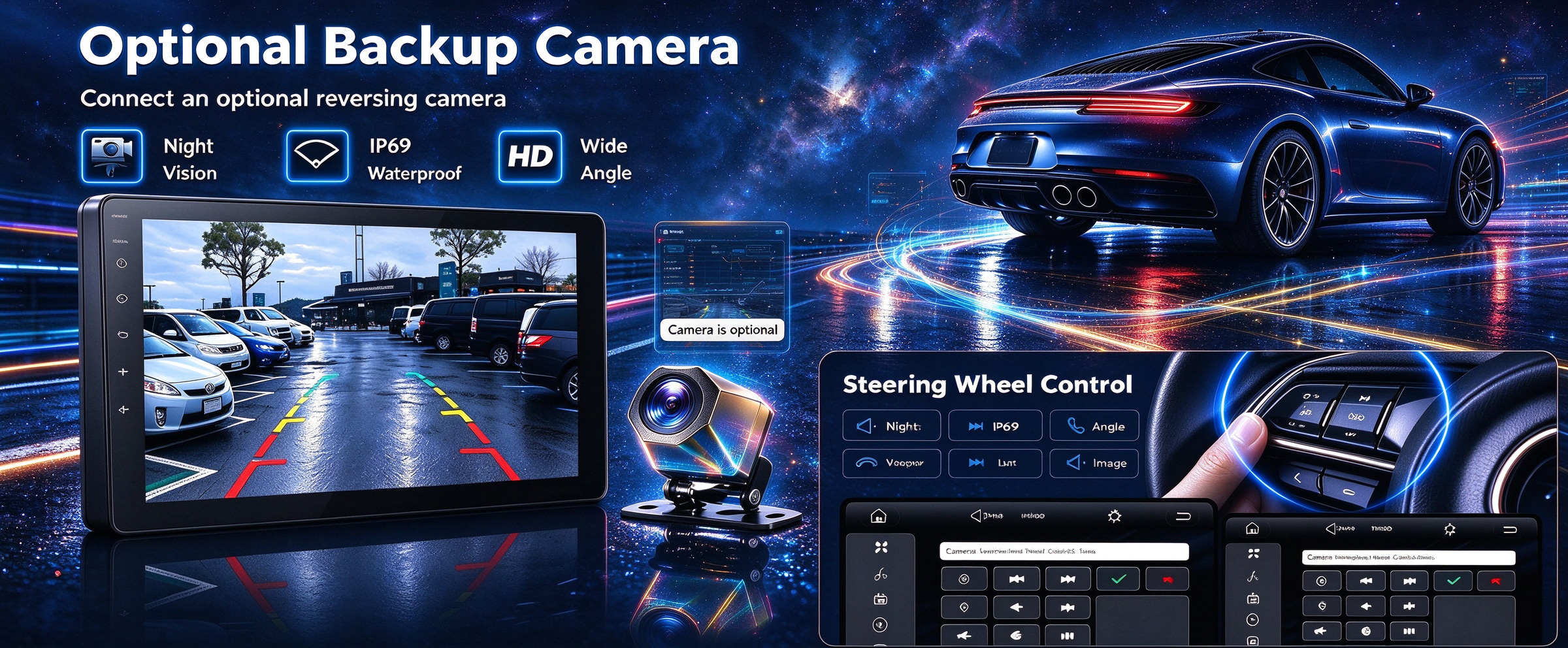 Package contents overview car stereo kit