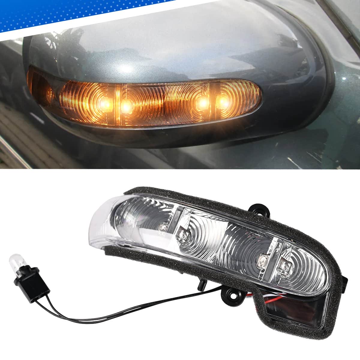 2X Spiegelblinker Außenspiegel Blinker Glasklar Für Mercedes