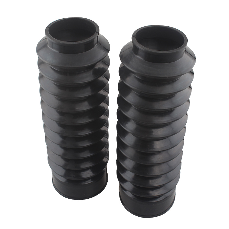 49mm Black Rubber Fork Cover Front Gaiter Gator Boot For Harley Dyna