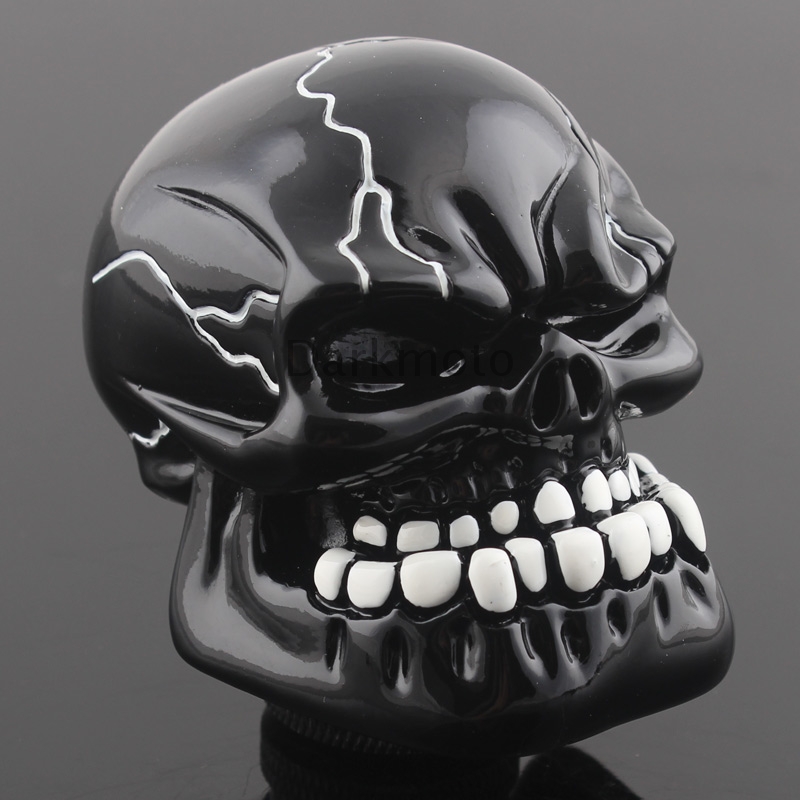 Black Skull Head Car Truck Manual Gear Mount Shift Knob