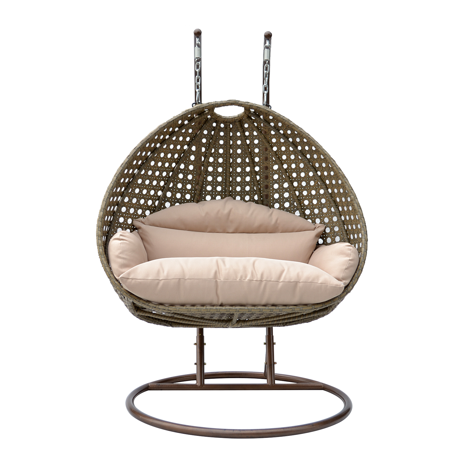 2 Person Wicker Egg Basket Swing Chair Patio Outdoor Furniture Hanging