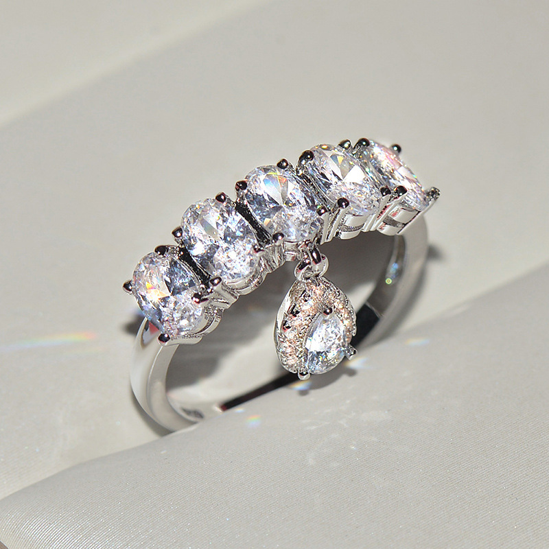 Gorgeous Round Cut White Topaz Ring Set 925 Silver Wedding Jewelry Gift Sz 6-10
