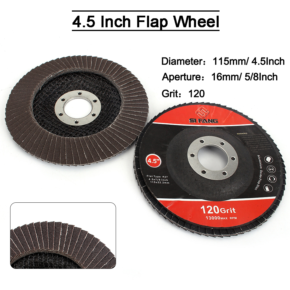 New 125mm 5 Flap Discs Aluminium Wheels Sanding Disc Grit 120angle Grinder 2pcs Ebay