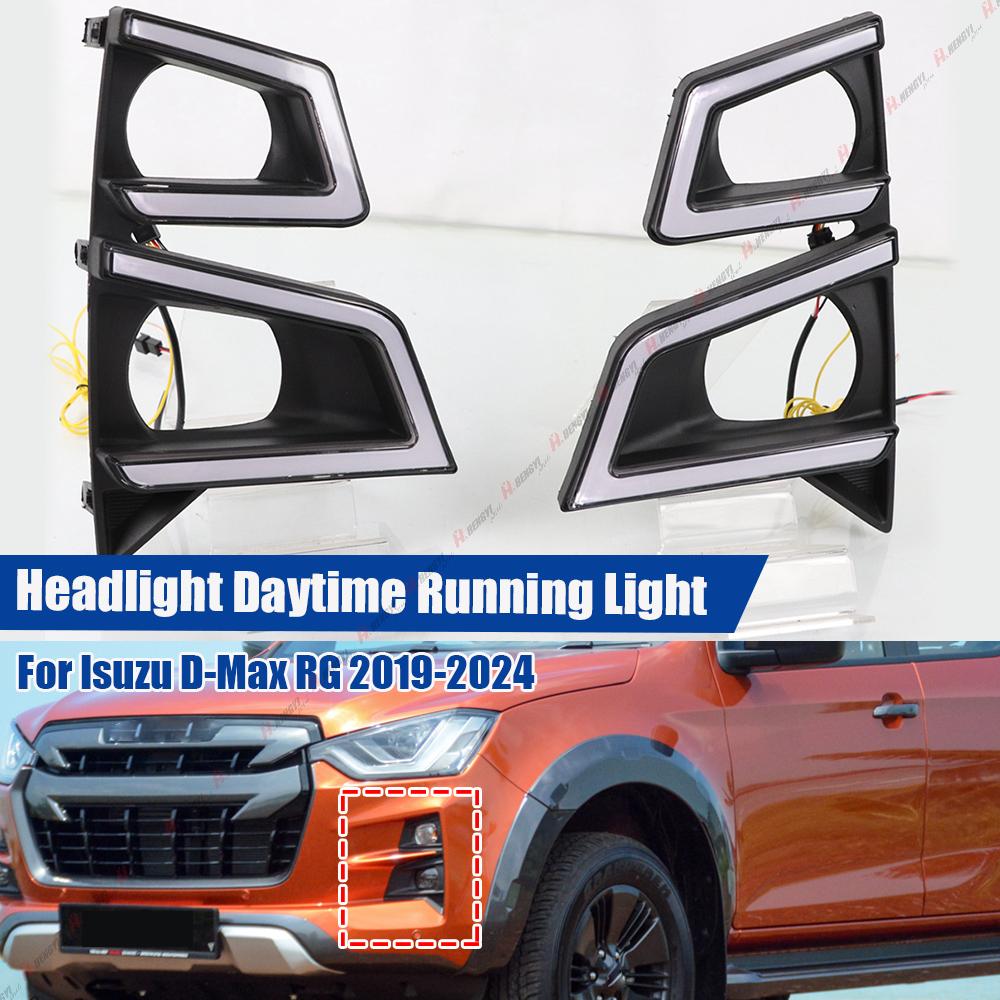 LED For Isuzu D-MAX 2019-2024 DRL Daytime Running Light Fog Lamp w