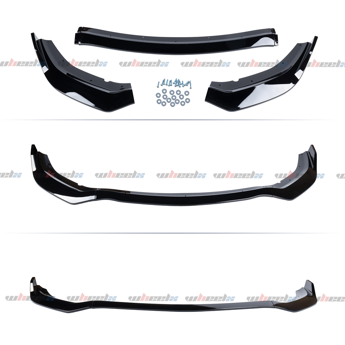 WheelX For 20-23 Dodge Charger SRT Widebody Hellcat Scat Matte Black Front Bumper Lip