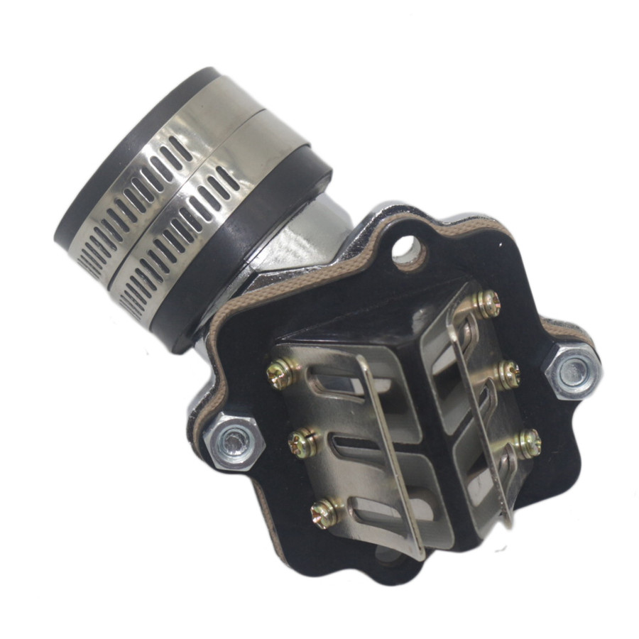 Intake Manifold w/ Reed Valves For 2 Stroke 49cc 50cc Yamaha Jog Moped