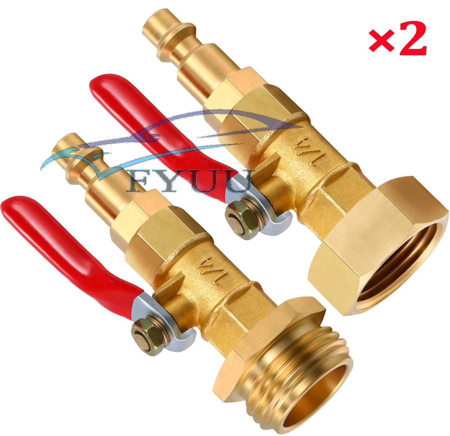 2 Pcs Winterize Blowout Adapter w/ 1/4'' Male Quick Plug For Travel ...