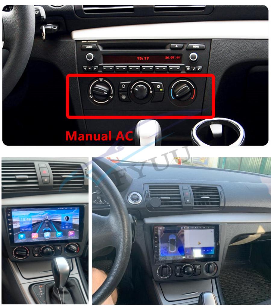 9" Car GPS Navigation 1+16G OBD For 04-11 BMW 1 Series E88 E82 E81 E87 Manual AC